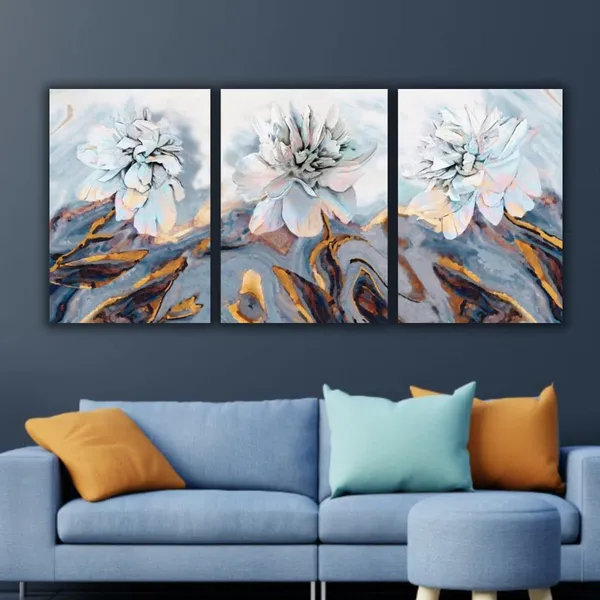 Multicolour_Beautiful_White_Flower_Paintings_Abstract_Modern_Wall_Art_Decor_Set_Of_3_Multiple_Frame_Big_Large_Size_Painting_For_Living_Room_(18_By_24_Inches_Each)