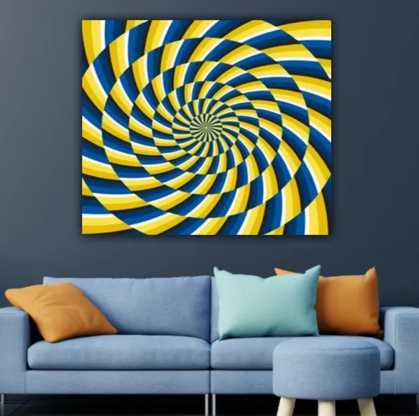 Multicolour_Beautiful_Spin_Illusion_Painting_Canvas_Abstract_Modern_Wall_Art_Decor_Frame_For_Living_Room_|_Bedroom|_Office_Walls_(With_Frame)_(24_By_24_Inches)