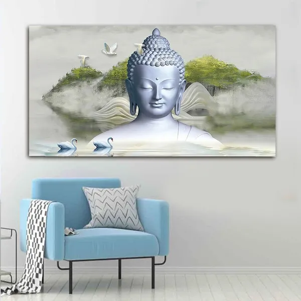 Multicolour_Lord_Buddha_Painting_Canvas_Wall_Frame_Wall_Decor,_Big_Size_Canvas_Painting_With_Frame_|_Canvas_Painting_|_Buddha_Painting_(Ready_To_Hang)_(60_By_30_Inches)