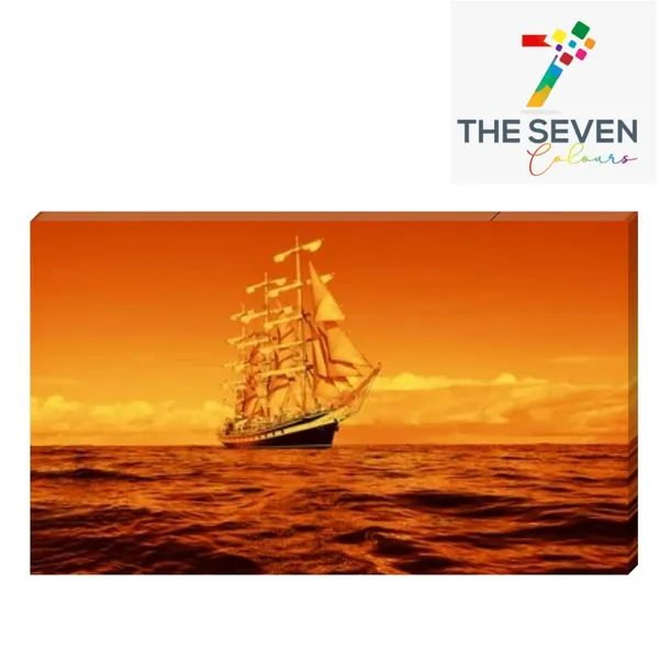 Multicolour_Beautiful_Canvas_Paintings_Sailing_Ship_In_A_Golden_Sunset_For_Living_Room_(With_Frame)_(36_By_24_Inches)