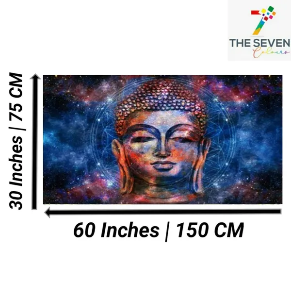 Multicolour_Abstract_Calm_Meditating_Buddha_Canvas_Paintings_For_Living_Room_Big_Size_Painting_Frame_(With_Wooden_Frame)_(60_By_30_Inches)