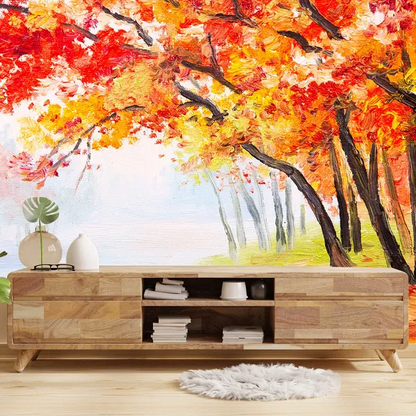 Multicolour_Self_Adhesive_Wallpapers_Autumn_Trees_Near_River_Vinyl_Stickers_Decals_For_Wall_Decors_|_Floors_|_Flooring_Rolls_|_Home_Decoration_|_Bedroom_(120X144_Inches)