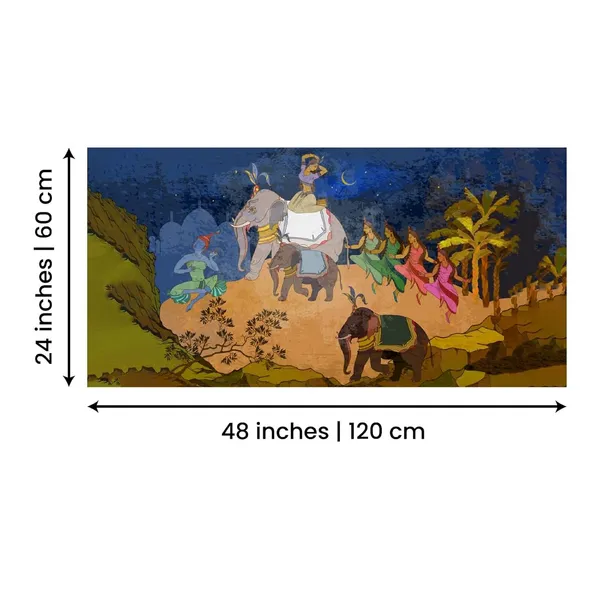 Multicolour_Ancient_Indian_Canvas_Painting_Wall_Frame_Wall_Decor,_Big_Size_Canvas_Painting_Frame_|_Canvas_Painting_|_Ancient_Indian_Traditional_Art_(Ready_To_Hang)_(48_By_24_Inches)