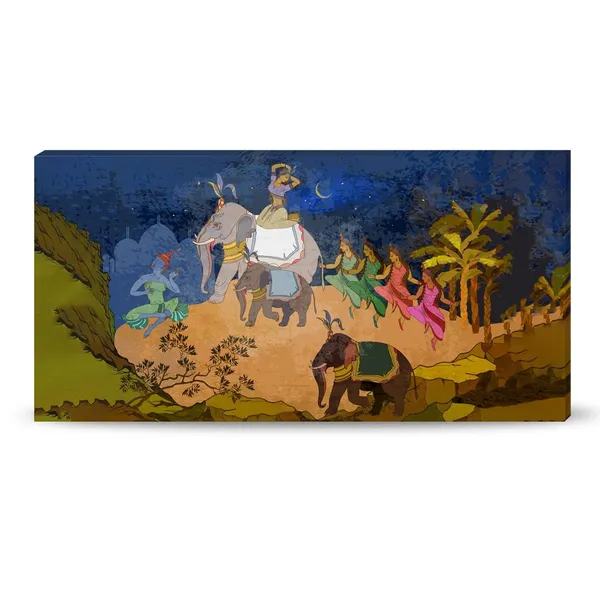 Multicolour_Ancient_Indian_Canvas_Painting_Wall_Frame_Wall_Decor,_Big_Size_Canvas_Painting_Frame_|_Canvas_Painting_|_Ancient_Indian_Traditional_Art_(Ready_To_Hang)_(48_By_24_Inches)