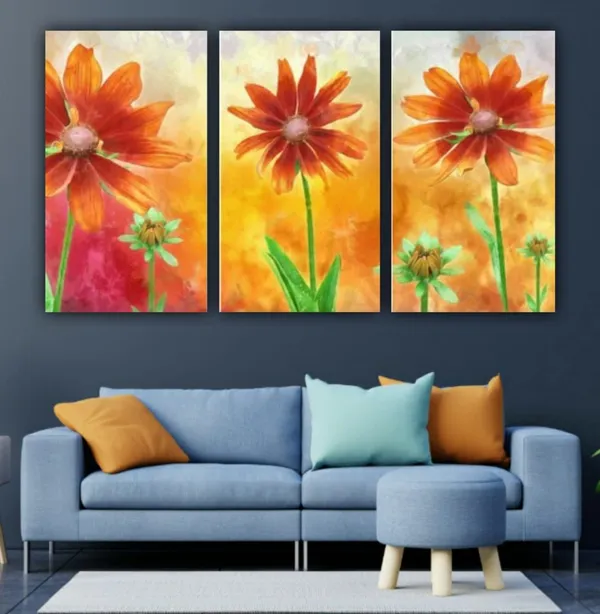 Multicolour_Beautiful_Textured_Flower_Paintings_Modern_Abstract_Wall_Art_Canvas_Painting_Multiple_Frame_Set_Of_3_For_Living_Room_(18_By_24_Inches_Each)
