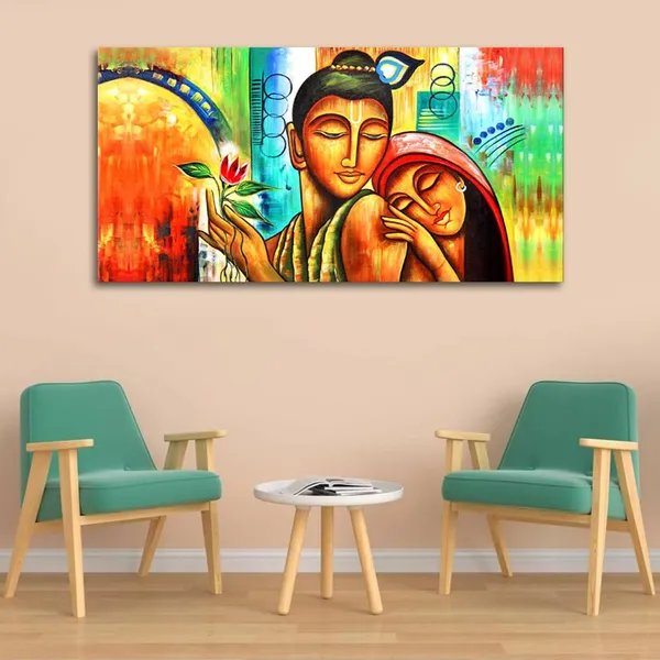 Multicolour_Radha_Krishna_Painting_Wall_Frame_For_Living_Room_Wall_Decor_|_Home_Decoration_|_Canvas_Painting,_Big_Large_Size_Painting_For_Bedroom_(Ready_To_Hang)_(48_By_24_Inches)