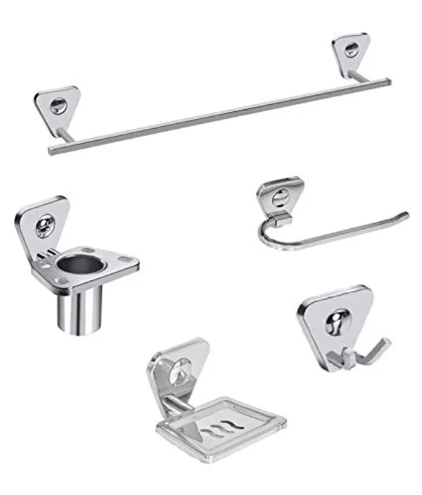 Silver_High_Grade_Stainless_Steel_Bathroom_Accessories_Set_(Towel_Rod,_Napkin_Ring,_Tumbler_Holder,_Soap_Dish)_(Pack_Of_5_Pcs)