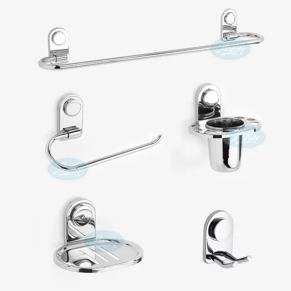 Multicolor_Stainless_Steel_Set_Heavy_Duty_Wall_Mounted_Bathroom_Accessories_(Towel_Rod_|_Towel_Ring_|_Soap_Dish_|_Toothbrush_Holder_|_Rob_Hook)_(Pack_Of_5_Pcs)_(Towel_Rod_24_Inch)