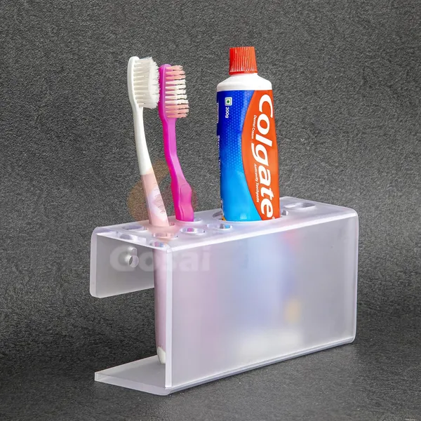 Matte_Wall_Mounted_Self_Adhesive_Acrylic_Tooth_Brush_Holder