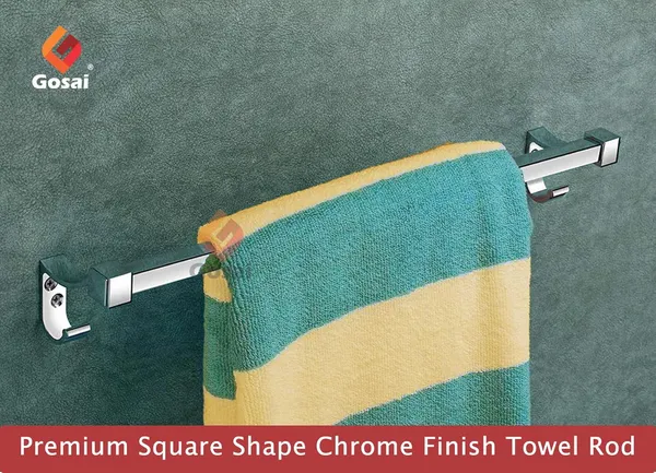 Chrome_Finish_Stainless_Steel_Square_Towel_Rod_With_Hook__(24_Inch)
