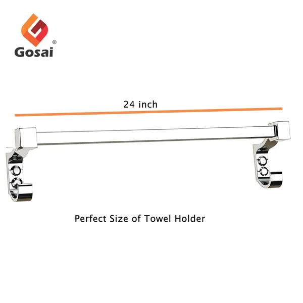 Chrome_Finish_Stainless_Steel_Square_Towel_Rod_With_Hook__(24_Inch)