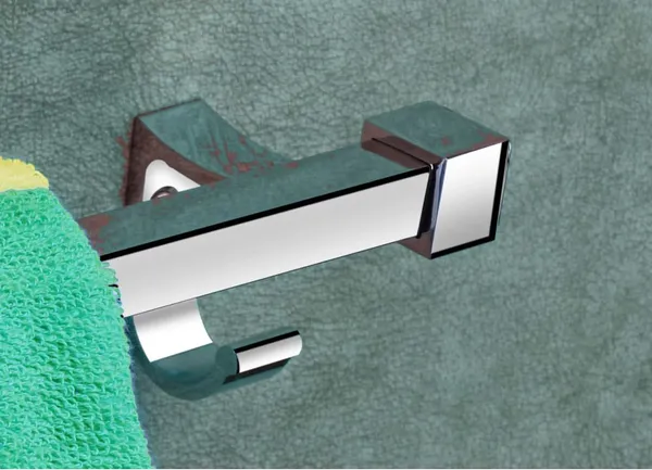Chrome_Finish_Stainless_Steel_Square_Towel_Rod_With_Hook__(24_Inch)