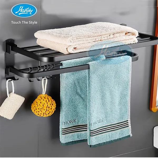 Matte_Black_Stainless_Steel_Dual_Folding_Towel_Rack_For_Bathroom_(24_Inch)