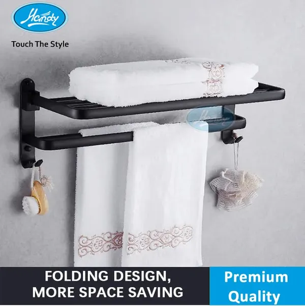 Matte_Black_Stainless_Steel_Dual_Folding_Towel_Rack_For_Bathroom_(24_Inch)