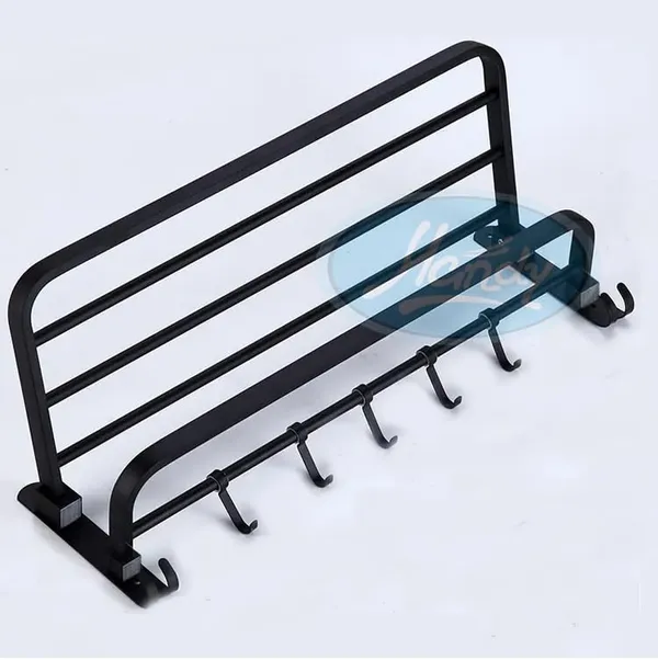 Matte_Black_Stainless_Steel_Dual_Folding_Towel_Rack_For_Bathroom_(24_Inch)