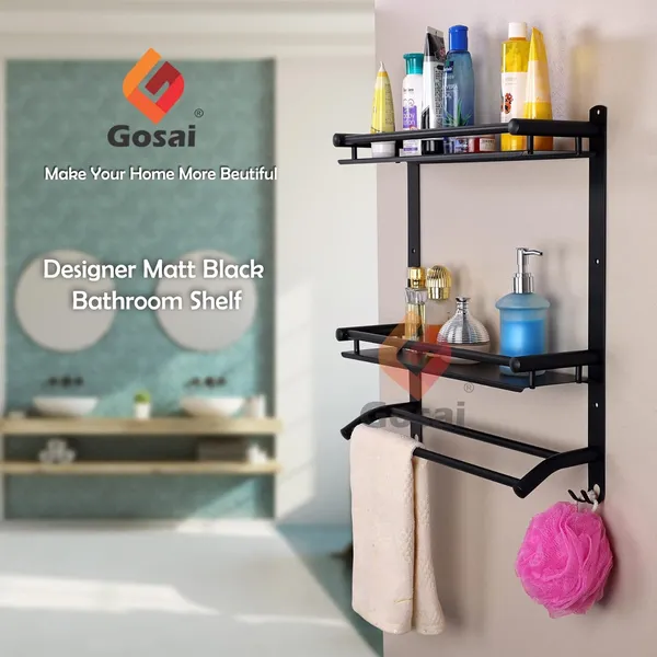 Matte_Black_Stainless_Steel_3_Layer_Bathroom_Shelf_With_Towel_Bar_And_Hook_(17_X_16_X_5_Inch)