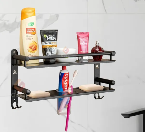 Matte_Black_Stainless_Steel_Bathroom_Accessories_2_Layer_Black_Bathroom_Shelf_With_Soap_Case_Toothbrush_Holder_And_Hook_(16_X_5_X_9_Inch)
