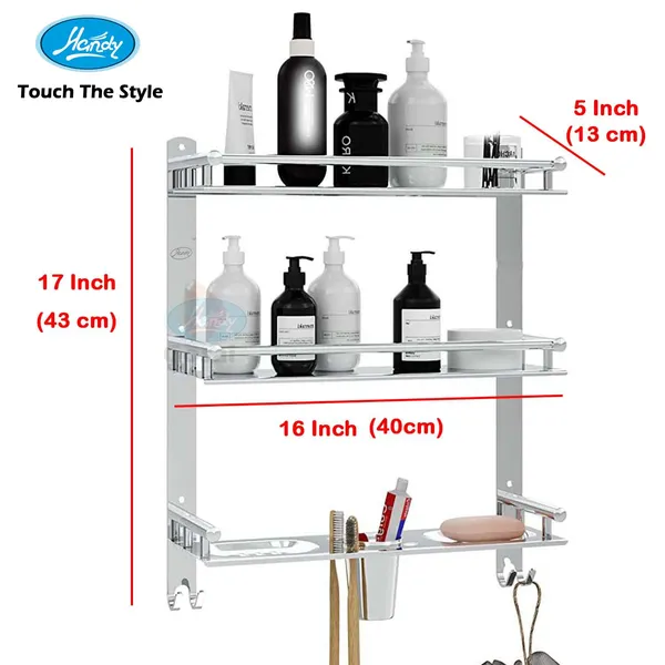 Silver_3_Layer_Stainless_Steel_Bathroom_Shelf_With_2_Soap_Case,_1_Toothbrush_Holder_And_Hook_(17_X_16_X_5_Inch)