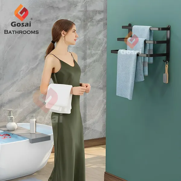 Matte_Black_Self_Adhesive_Stainless_Steel_Towel_Rack_With_Hook_(3_Layer_|_16_Inch)