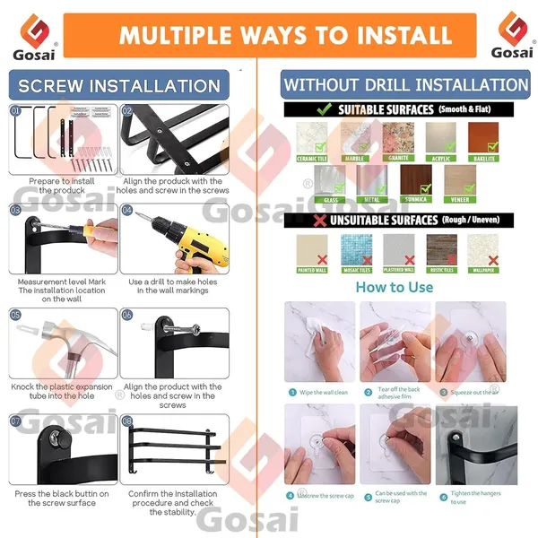 Silver_Self_Adhesive_Stainless_Steel_Towel_Rack_With_Hook_(3_Layer_|_16_Inch)