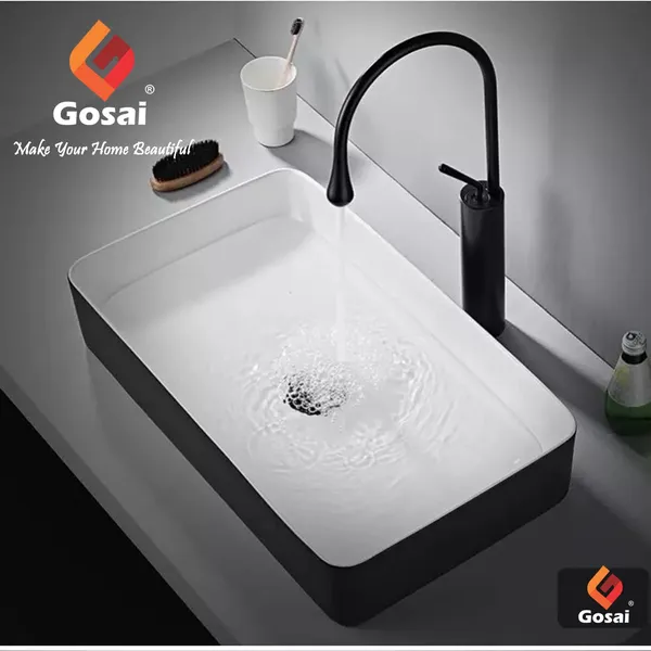 Matte_Black_Luxurious_Brass_Slim_Single_Lever_Wash_Basin_Faucet_Mixer_With_Connection_Pipe_(24_Inch)