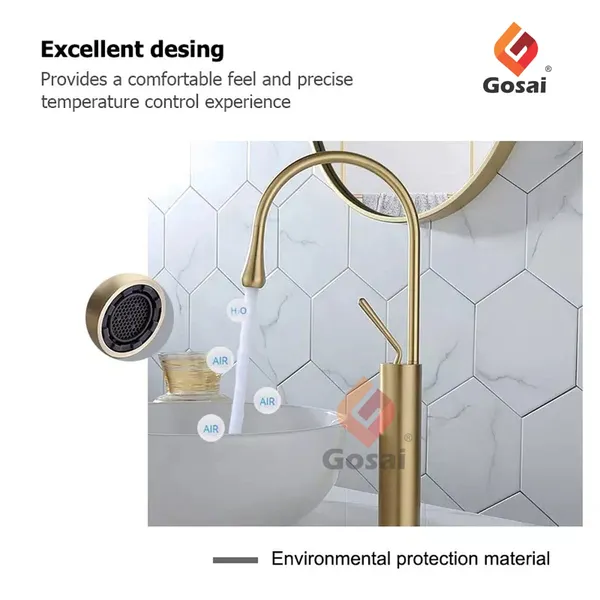 Gold_Luxurious_Brass_Slim_Single_Lever_Wash_Basin_Faucet_Mixer_With_Connection_Pipe_(24_Inch)