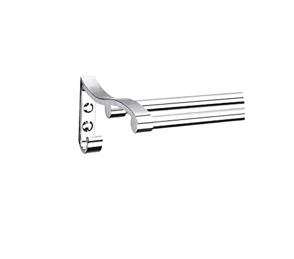 Silver_Stianless_Steel_Bathroom_Double_Towel_Rod_With_Hook