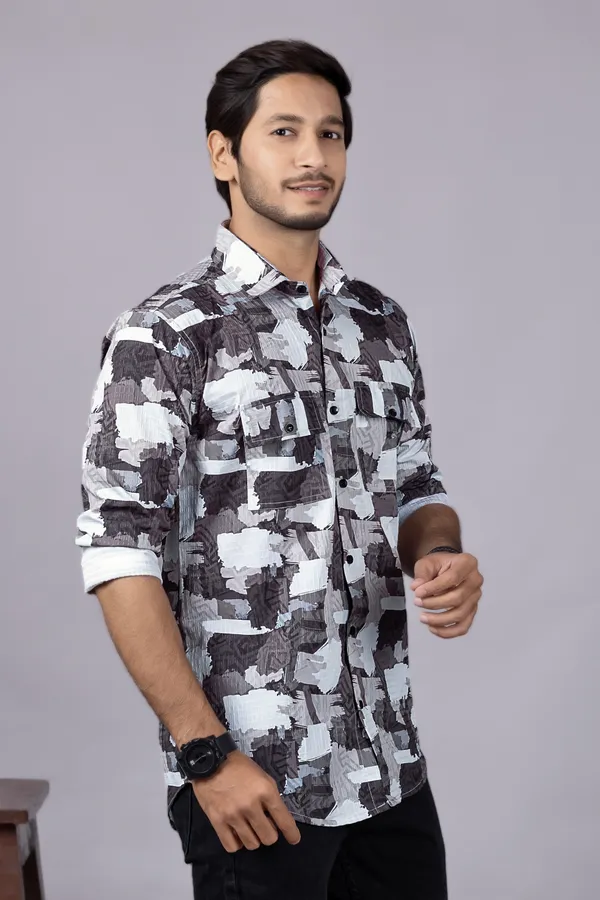 Black_Casual_Printed_Full_Sleeve_Double_Pocket_Shirt