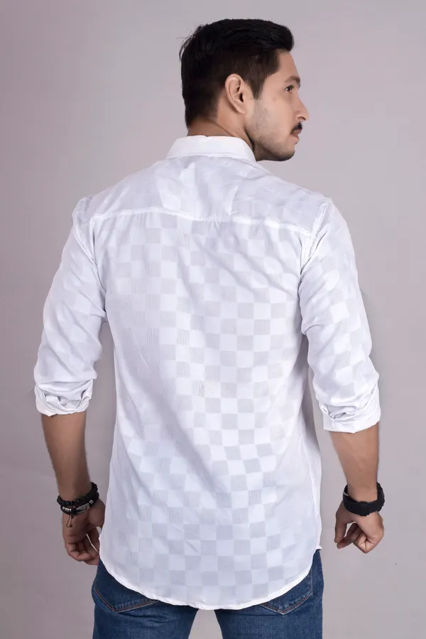 White_Cotton_Casual_Roll_Up_Sleeve_Printed_Shirt