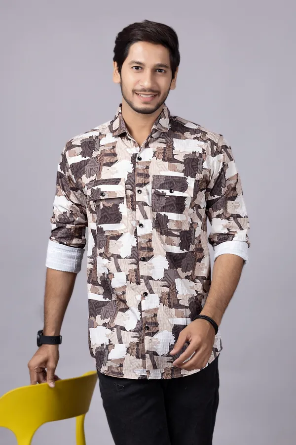 Brown_Casual_Printed_Full_Sleeve_Double_Pocket_Shirt