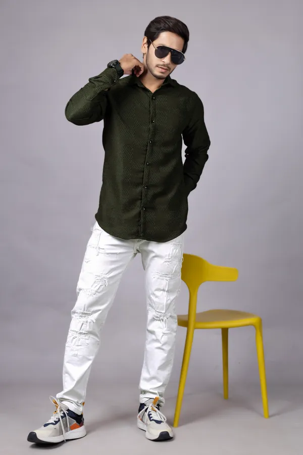Green_Color_New_Latest_Collection_Men's_Shirt