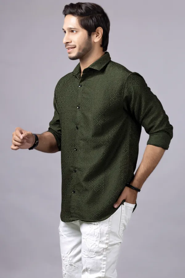 Green_Color_New_Latest_Collection_Men's_Shirt