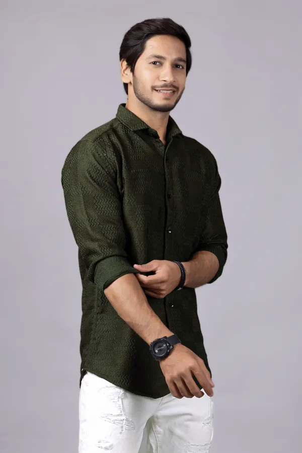 Green_Color_New_Latest_Collection_Men's_Shirt