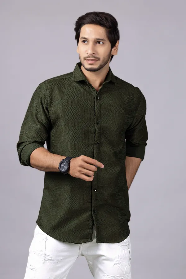 Green_Color_New_Latest_Collection_Men's_Shirt