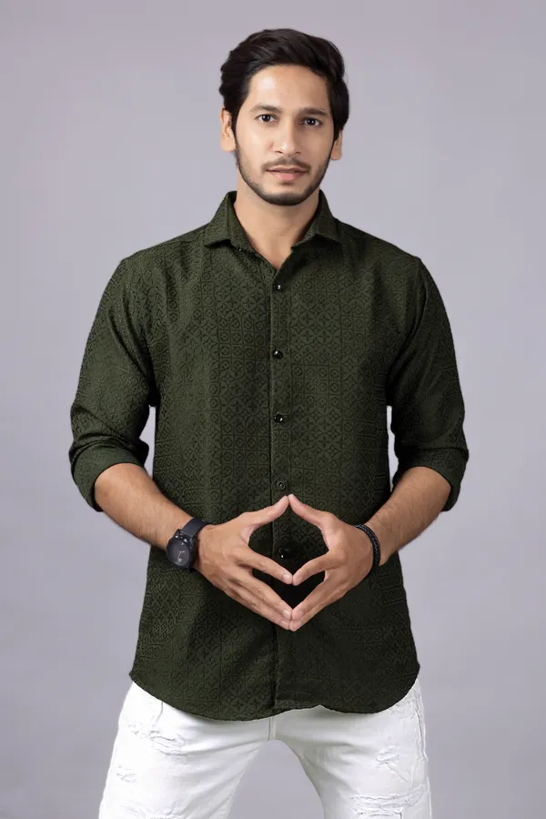 Green_Color_New_Latest_Collection_Men's_Shirt