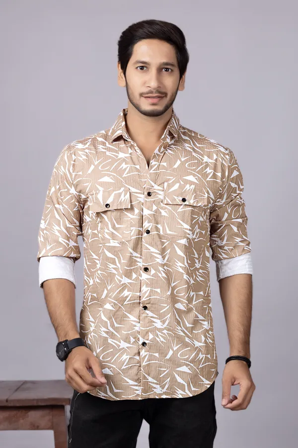 Men_Yellow_Custom_Fit_Printed_Full_Sleeves_Casual_Shirts