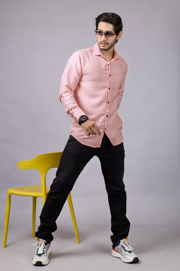 Peach_Color_New_Latest_Collection_Men's_Shirt