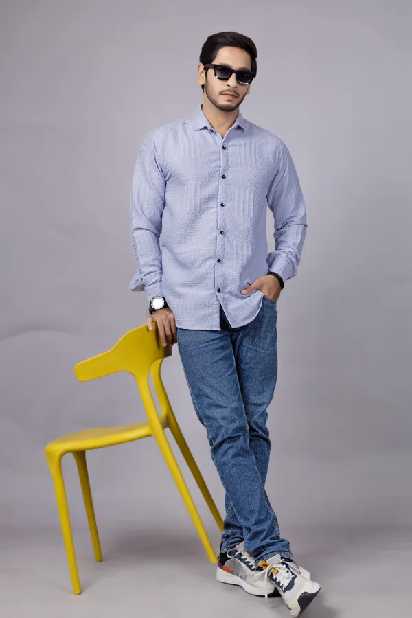 Purple_Casual_Roll_Up_Sleeve_Solid_Printed_Men_Shirt