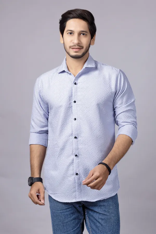 Purple_Casual_Roll_Up_Sleeve_Solid_Printed_Men_Shirt