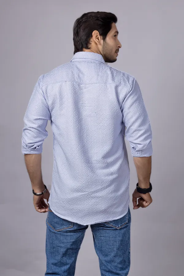 Purple_Casual_Roll_Up_Sleeve_Solid_Printed_Men_Shirt