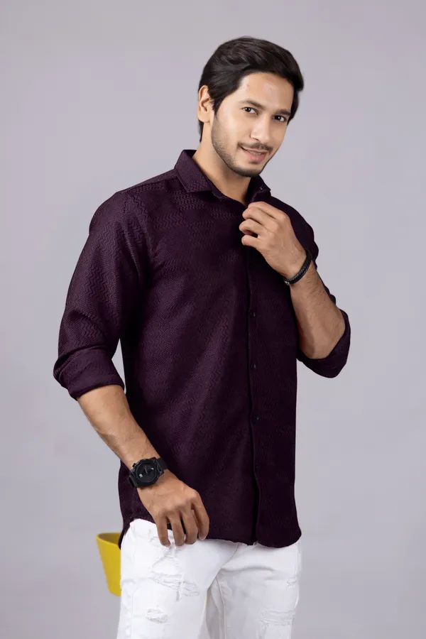 Wine_Color_New_Latest_Collection_Men's_Shirt
