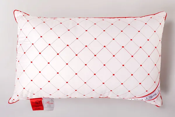 White_With_Red_Embroidery_Outer_Cover_Comfortable_Supportive_Pillow_For_Linens_&_Bedding_Bedding_(17x27_inch)