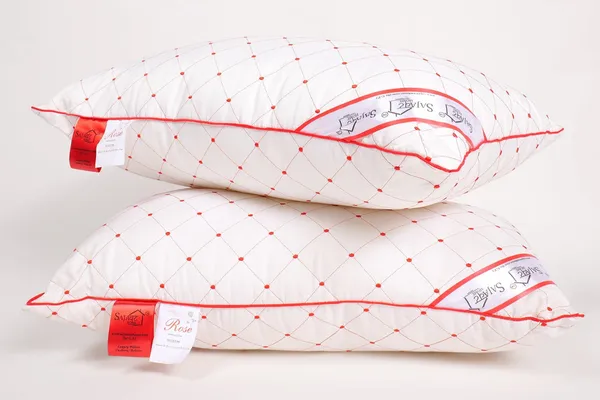 White_With_Red_Embroidery_Outer_Cover_Comfortable_Supportive_Pillow_For_Linens_&_Bedding_Bedding_(17x27_inch)