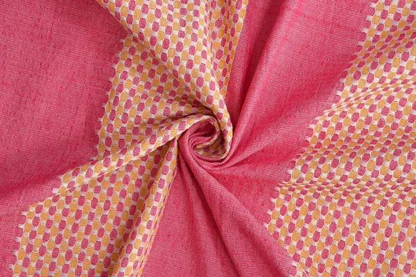 Dark_Pink_Stripe_With_Net_Design_Bed_Sheet_With_Pillow_Cover_(90X100_Inch)