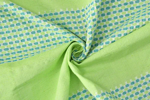Pista_Green_Stripe_With_Net_Design_Bed_Sheet_With_Pillow_Cover_(90X100_Inch)