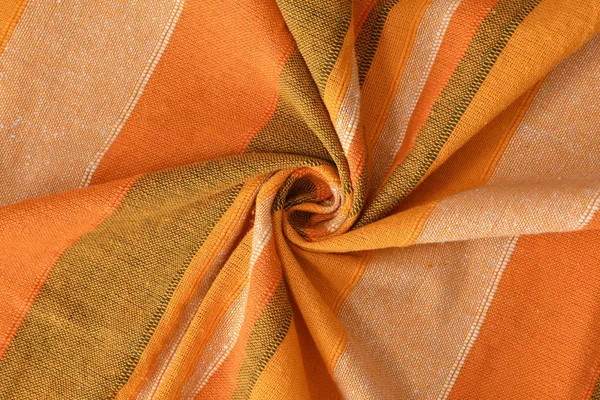 Orange_&_Brown_Stripe_100%_Cotton_Bed_Sheet_With_Pillow_Covers_(90X100_Inch)