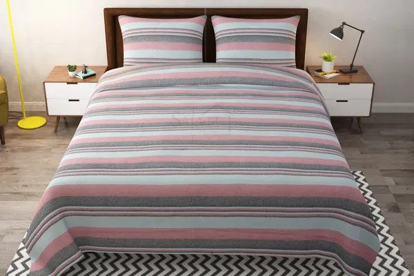 Pink_Grey_Stripe_100%_Cotton_Bed_Sheet_With_Pillow_Covers_(90X100_Inch)
