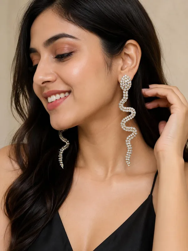 Elegant_Crystal_Wave_Drop_Earrings_for_Women_|_Long_Stylish_Party_Wear_Earrings
