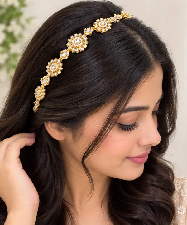 Elegant_Floral_Kundan_Headband_for_Women_|_Pearl_&_Golden_Stone_Hairband_|_Traditional_Hair_Accessory_for_Wedding,_Festive_&_Party_Wear