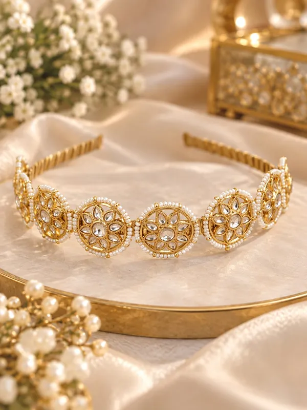 Elegant_Floral_Kundan_Headband_for_Women_|_Pearl_&_Golden_Stone_Hairband_|_Traditional_Hair_Accessory_for_Wedding,_Festive_&_Party_Wear